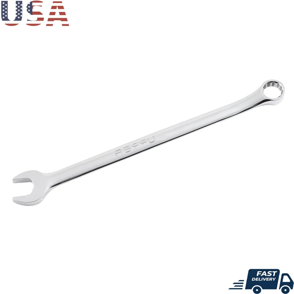 

13mm Extra Long Combination Wrench Polished Chrome Finish Nickel Chrome Coating 12 Point Lobular Design Torque Oval Handle 3