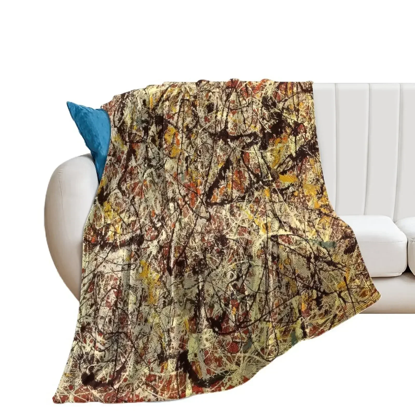 Jackson Pollock Painting, Jackson Pollock Artwork, Jackson Pollock Art Style Throw Blanket Beautifuls Summer Blankets