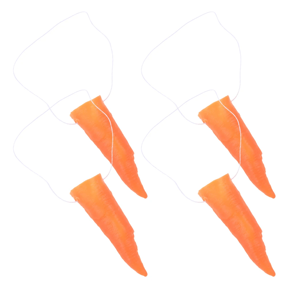 

4 PCS Carrot Nose Prop Costume Cosplay Novelty Diy Christmas Snowman Decor Props