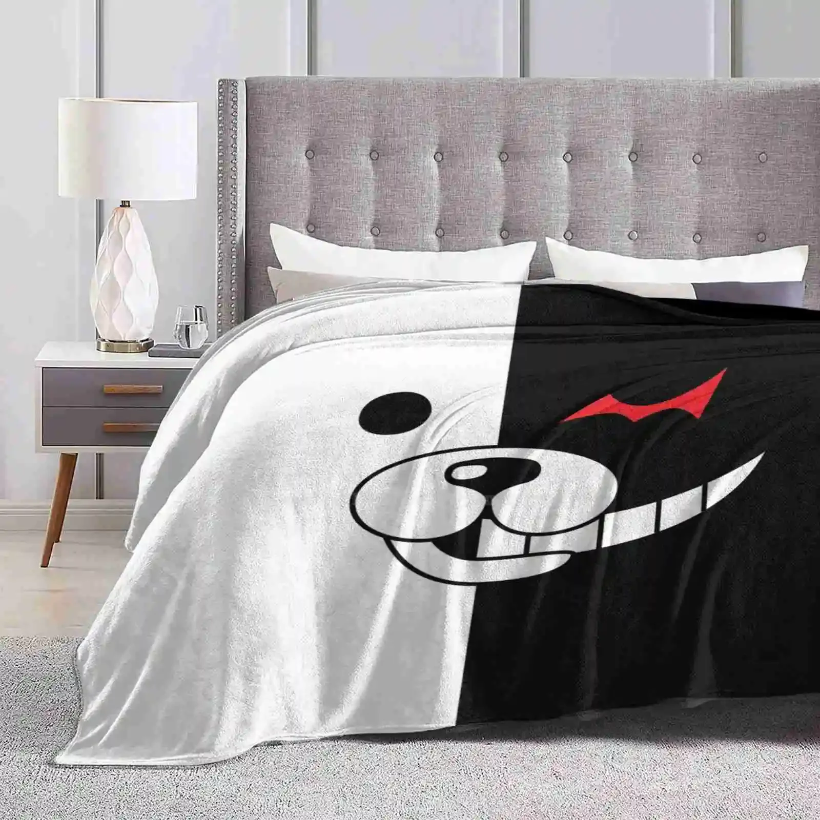 Danganronpa-Monokuma Soft Warm Light Thin Blanket Monokuma Danganronpa Dangan Ronpa Monomi Hope Vs Despair Despair Vs Hope