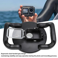 Camera Lens Rainproof Cover Underwater Photos Videos for Action 1 Cameras Diving Dome Port Lens Dome Port Dual Handles Dome Port