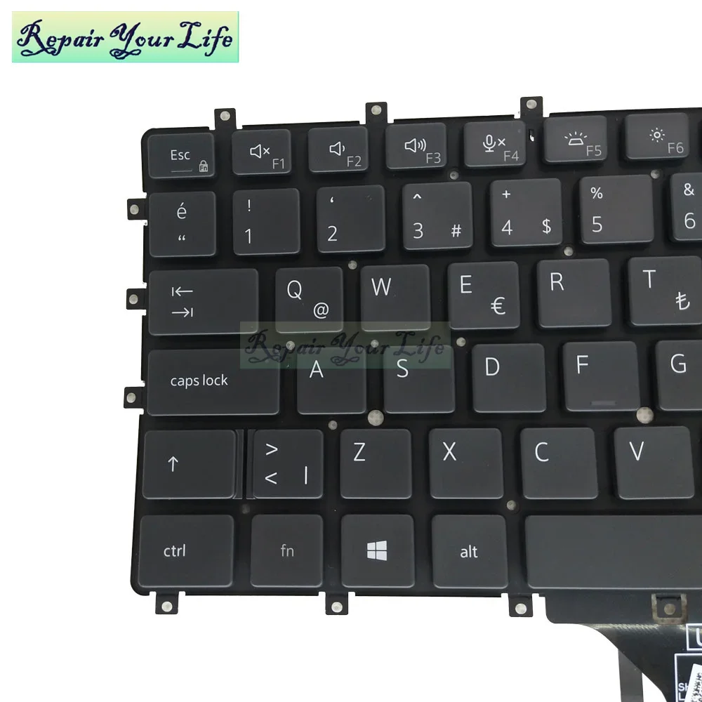 Backlight Keyboard Turkish For Dell Latitude 9510 2 in 1 7520 9520 0MJ9D8 TR Turkey Laptop Backlit Keyboards MJ9D8 NSK-QNABC