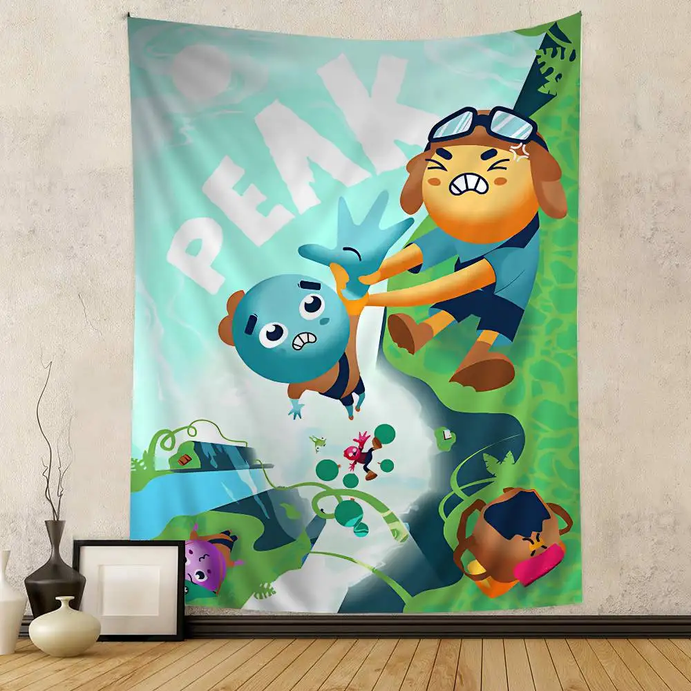 Game PEAK Co-Op Climbing Anime Tapestry Hanging Tarot Hippie Wall Rugs Dorm Home Decor
