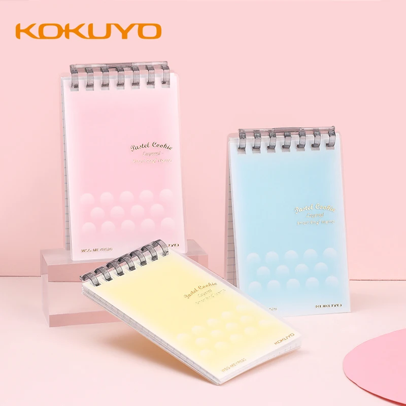 Japan KOKUYO Licht-farbige Mini Tasche Lose-blatt Notebook A7 Spule Abnehmbare Student Tragbare Memo Management Plan Grid buch