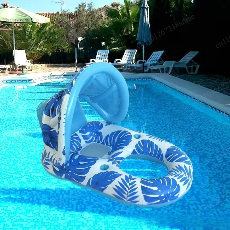 Swimming hanging net inflatable floating row, light and easy to carry, floating row, amusement inflatable lounge chair floating