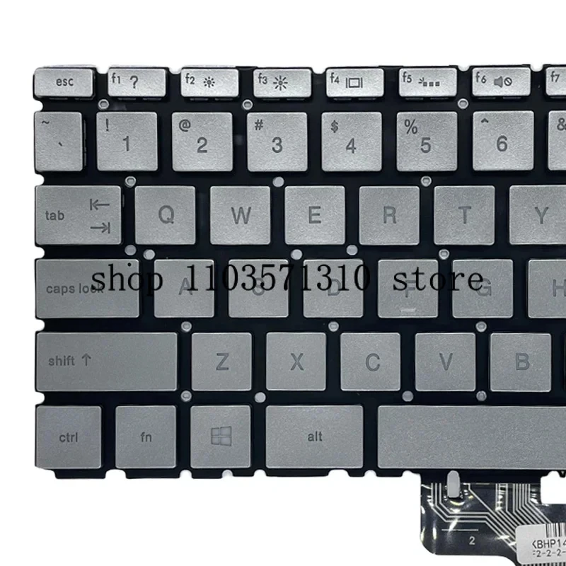 US Laptops Keyboard with Backlit for HP Pavilion X360 14-BA 14T-BA 14M-BA 14-BS 14-BW 14-BF 14m-CD 14m-DH 14m-CF 14-DK Silver