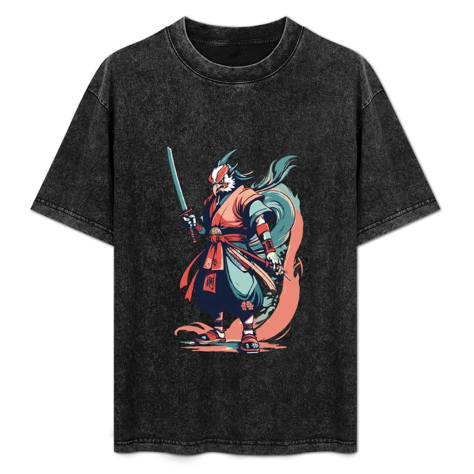 

Tengu Warrior with a Sword T-Shirt new edition blanks basketball graphic tees oversized graphic tee t shirts men