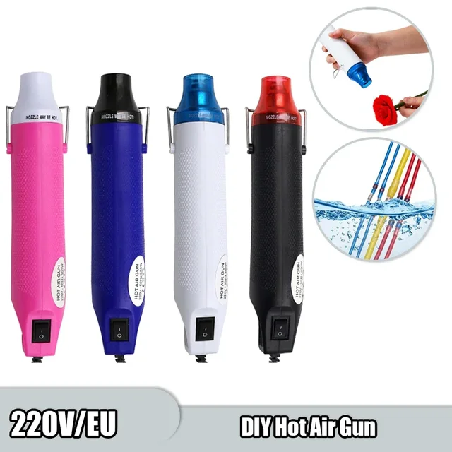 Pistolet na gorące powietrze 220V Pistolet lutowniczy z temperaturą DIY Rzemiosło Elektryczna suszarka na gorące powietrze Mini opalarka do rur termokurczliwych Okład samochodowy