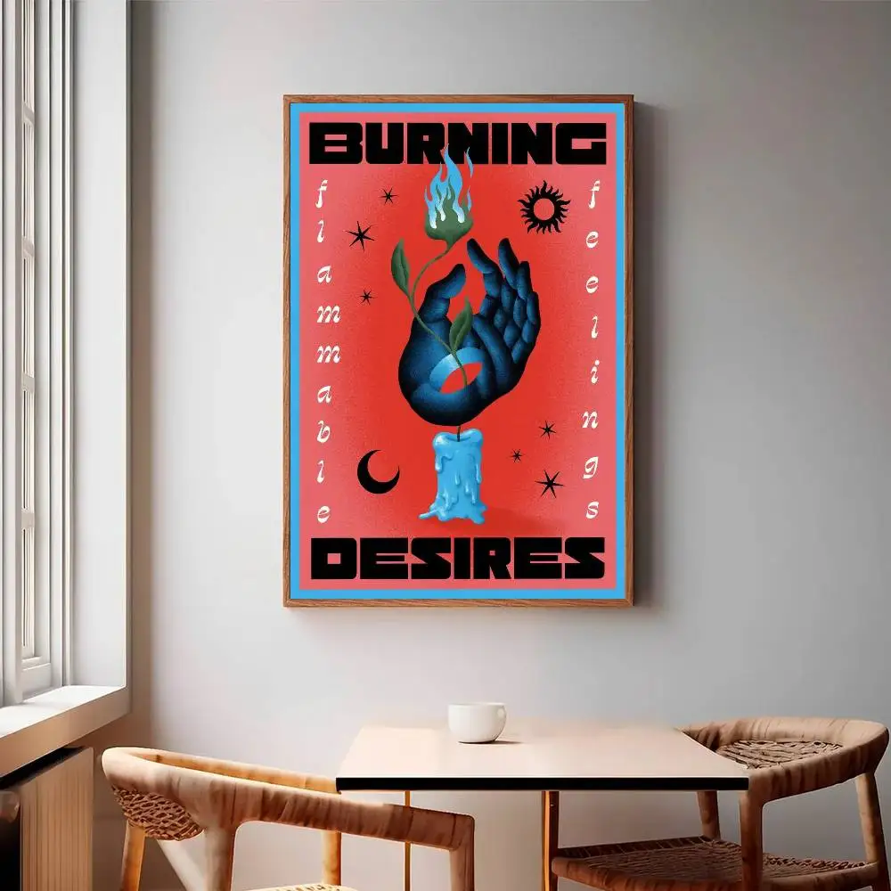 Burning Desires Poster Paper Print Home Living Room Bedroom Entrance Bar Cafe Art Painting Decoration