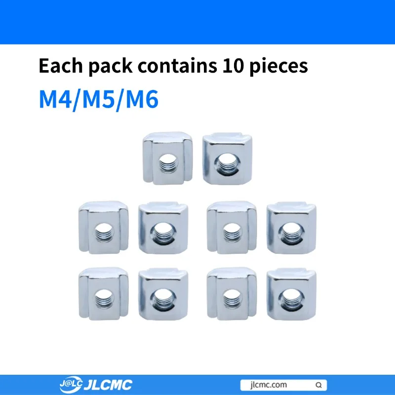 10pc M3 M4 Thread Hammer Head Set Screw T-nuts for 2020 2040 2060 2080 4060S 4080S 4420 T-slot Aluminium Profiles 6mm Groove