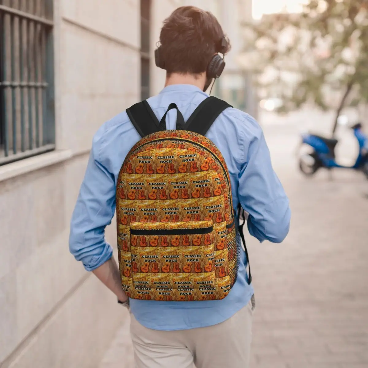 

Classic Rock Music Backpack Boys Girls BookBag Kids School Bag Computer Shoulder Bags for Men Women