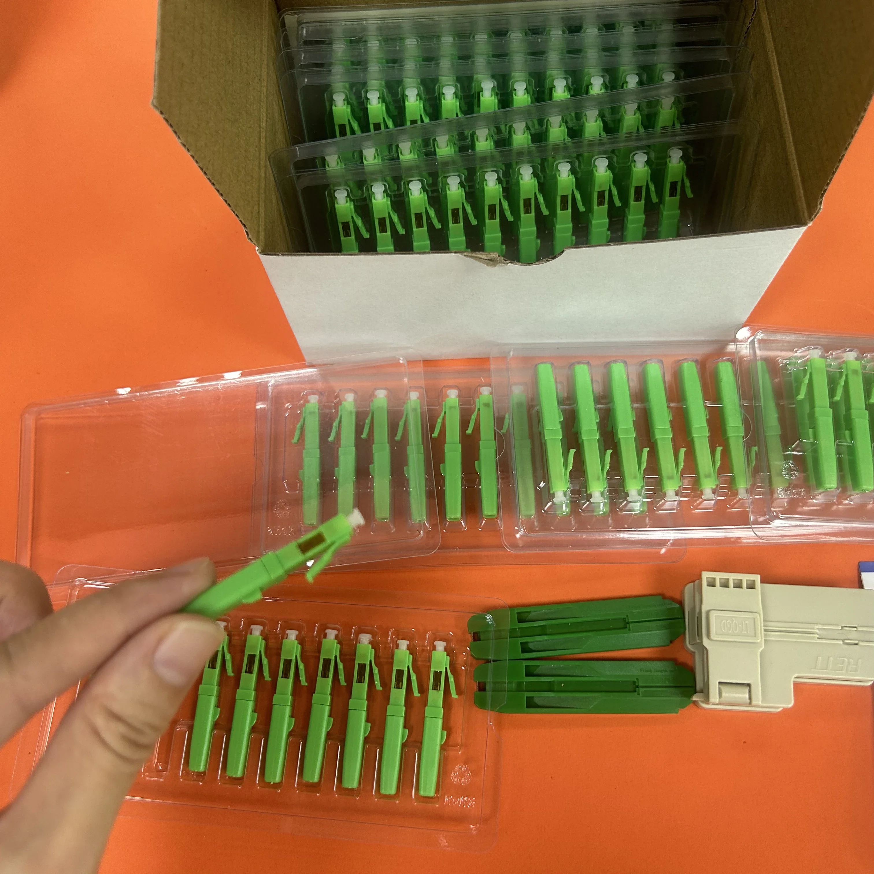 High quality LC APC iber Assembly Quick Connector Single Mode LC Fiber Optic Cable Fast Connector 10-100pcs（Optional））