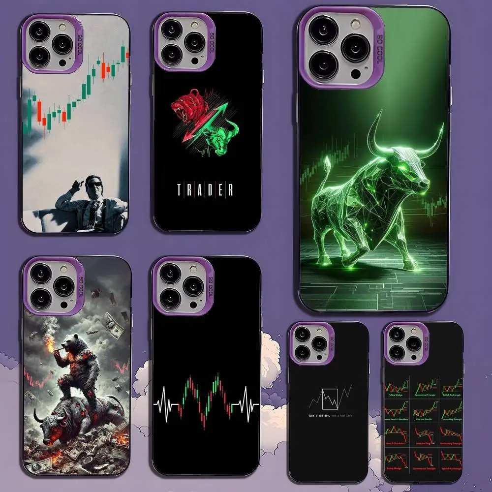 

Forex Day Trading Day Trader Phone Case For iPhone17,16,15,14,13,12,11,Mini,Pro,SE,MAX,plus,Purple Matte Silicone Cover