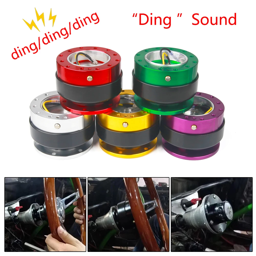 JDM Car Racing Steering Wheel Ding Ding Sound NR Quick Release Hub Adapter Snap Off Boss Kit Universal With Logo Or Without Logo