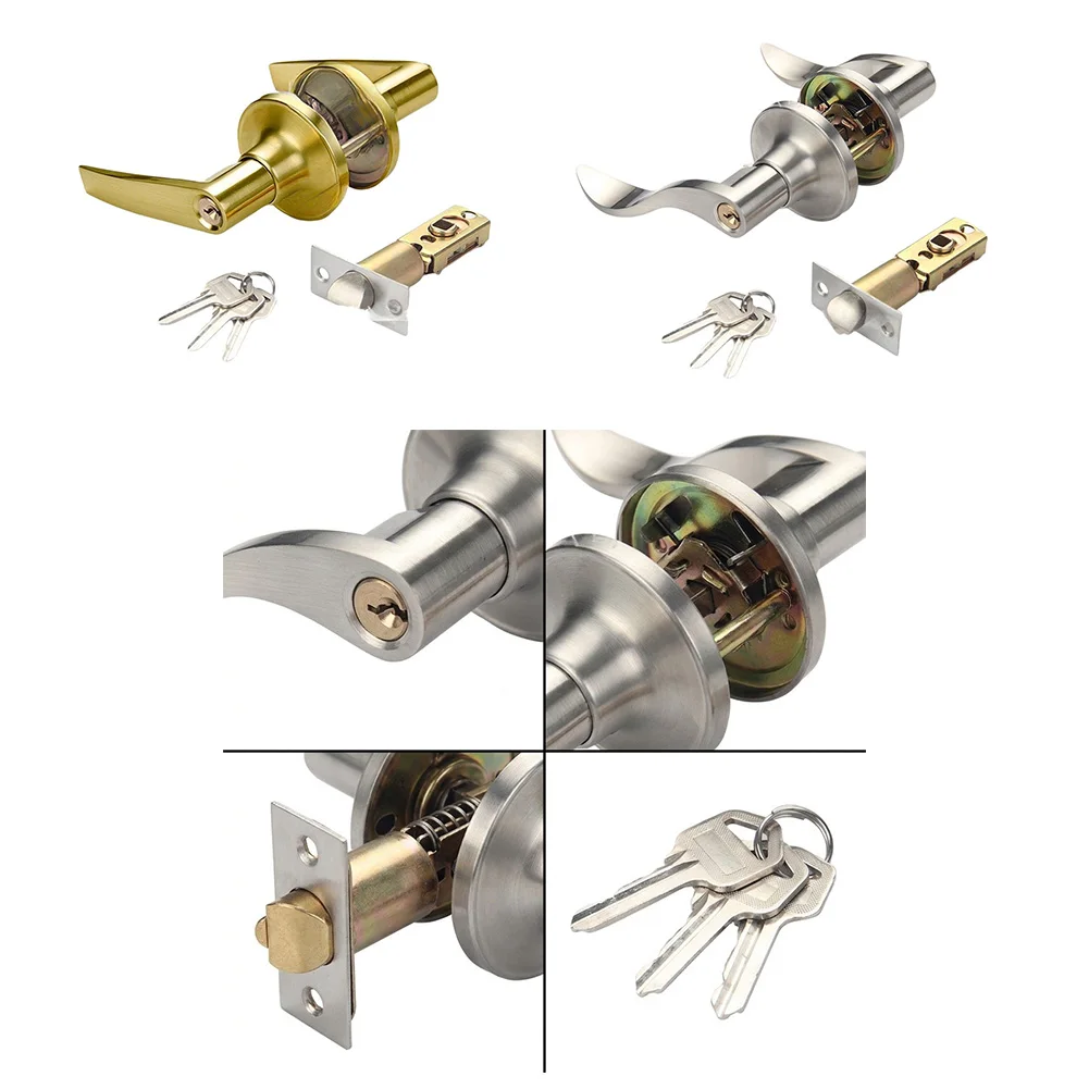 Adjustable Backset Keyed Lever Door Lock 60mm or 70mm for Left Right Handed Doors 25mm to 45mm Thickness Range