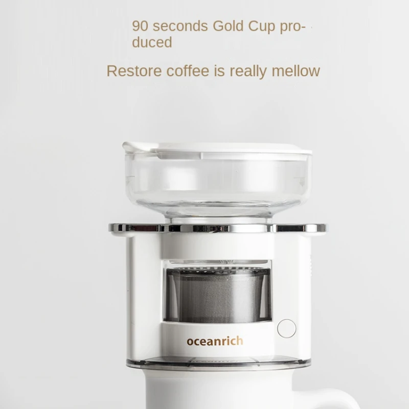 Oshinrich-cafetera de goteo automática S2, máquina de café portátil Americana para el hogar, pequeña, perforadora manual para una persona, novedad de 2023