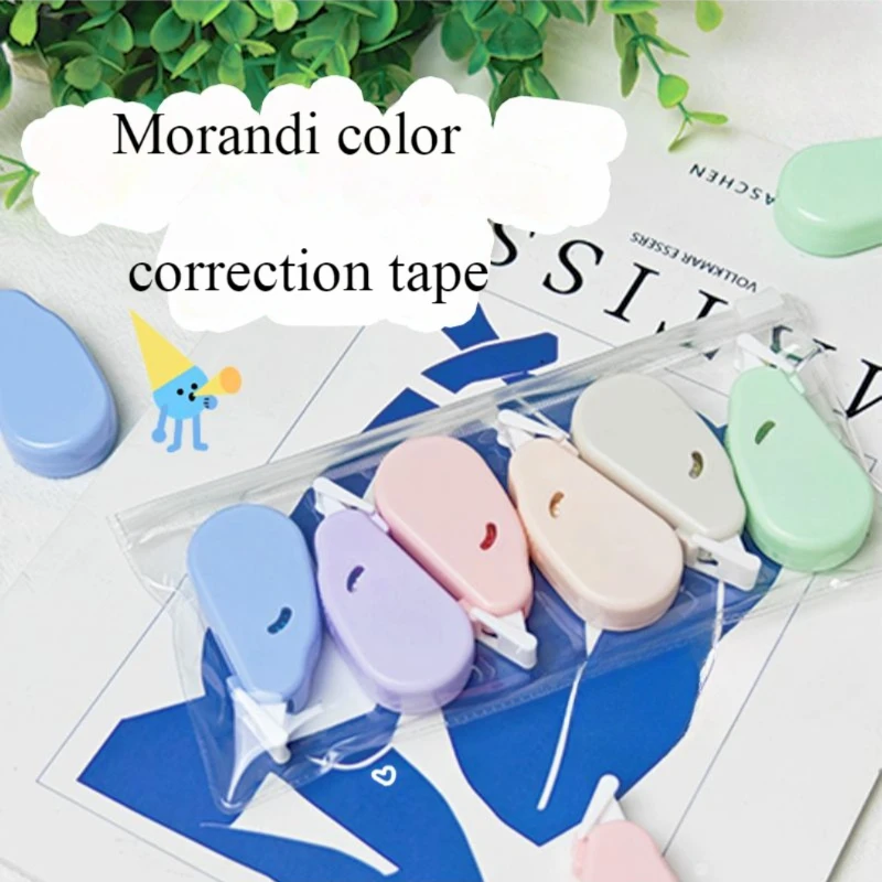 12pcs Morandi Color Correction Tape with Roller Silent Correction Tape School Supplies Useful Stationery Office Supplies