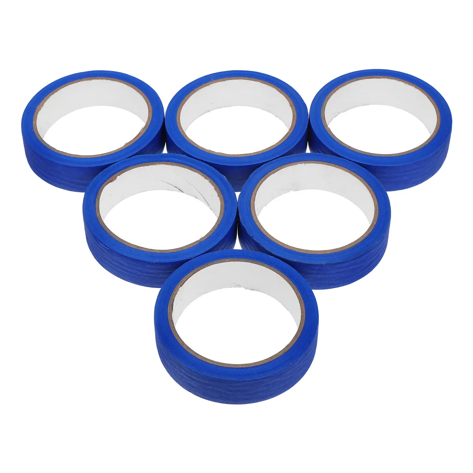 

6 рулонов синей малярной ленты: широкая клейкая маскирующая бумага для покраски автомобилей, домашнего ремонта, поделок, с высокой адгезией, толстая