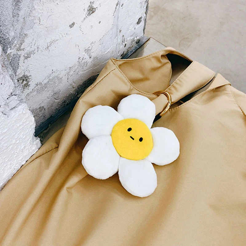 LLavero de felpa de girasol para mujer, accesorio colgante para bolso, regalo
