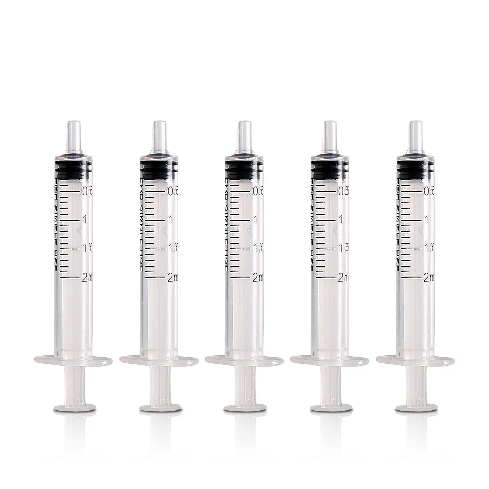 10/20/30/50ml 2ml Transparent Graduated Syringe Dispenser Plastic Needle Travel Portable Perfume Bottle Dispensing Tool