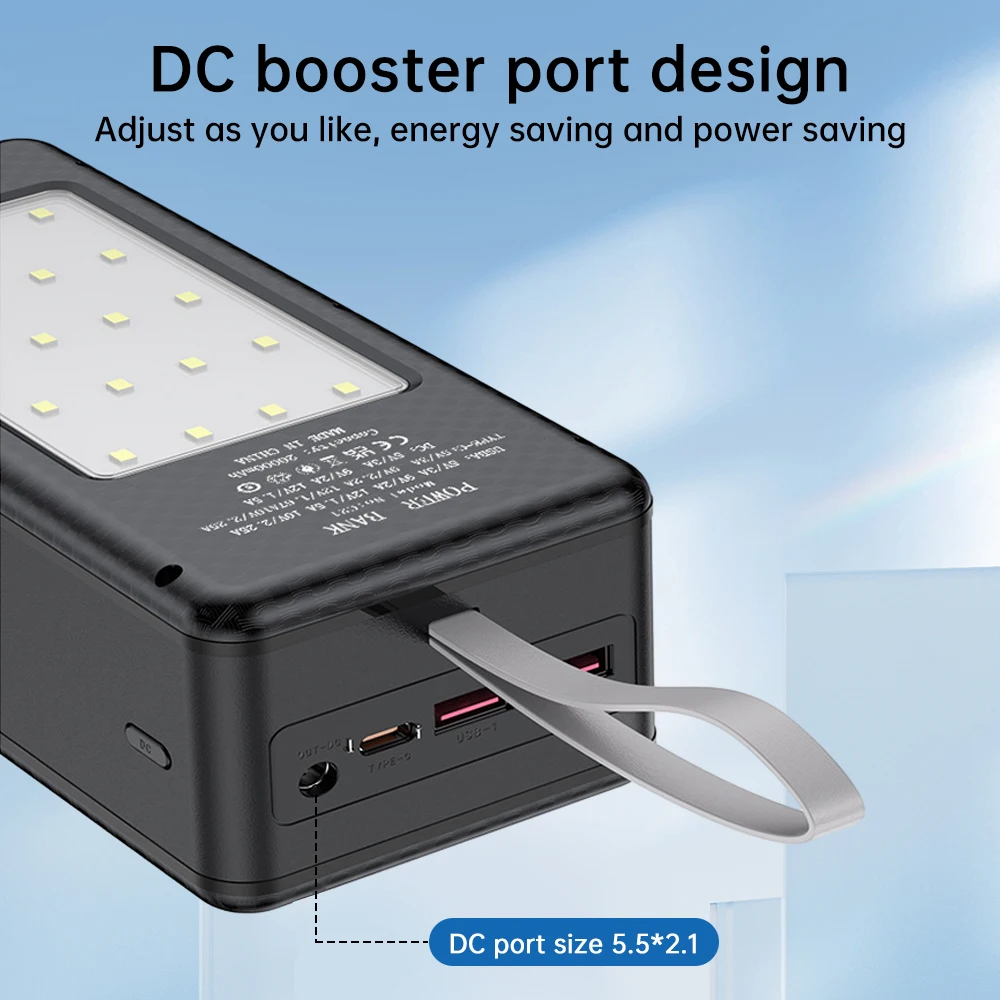 21-teiliges 18650 Batteriegehäuse DIY Mobile Power Box, lötfreies 22,5W Schnellladegerät mit DC/USB/Type-C Ausgang und LED-Licht für Outdoor-Stromversorgung – Detail 12