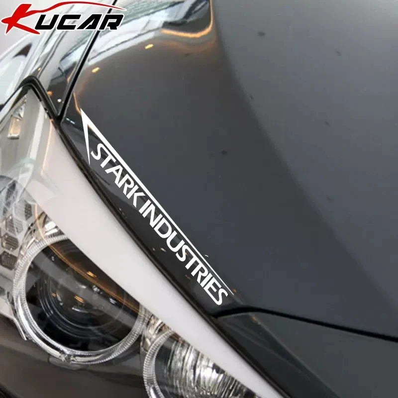 Stark Industries-pegatina reflectante para capó, faro, maletero, parachoques, parabrisas, puerta, motocicleta, bicicleta, D2