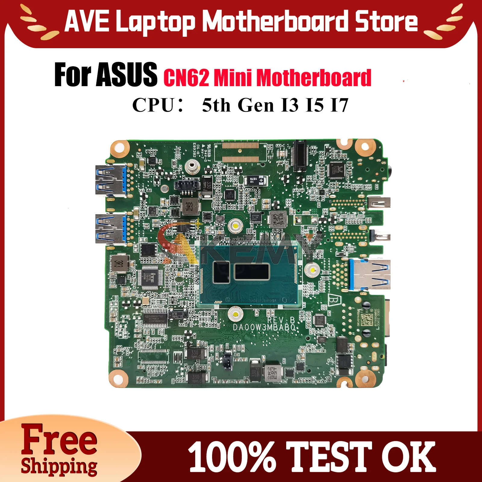 

CN62 Laptop Motherboard For ASUS Chromebook CN62 CN62 Notebook Mainboard With I3 I5 I7 CPU 100% tests OK fast shipping stk