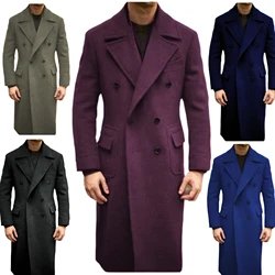 Elegant Winter Suits for Men, Brown Jacket with Double Breasted and Notch Lapel, Men's Woolen Coats，Advanced Customization