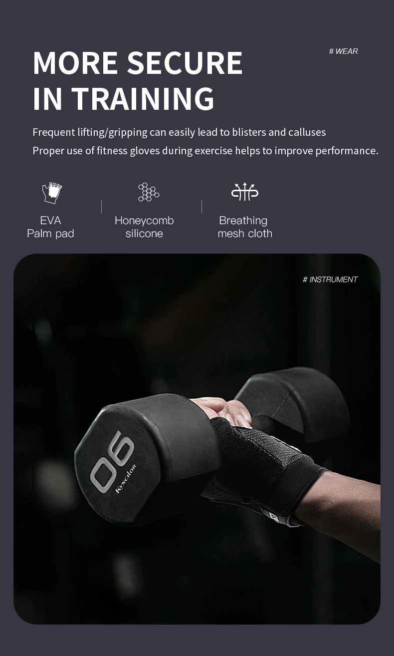 Sport Fitness Männer und Frauen Gewichtheben atmungsaktive rutschfeste Silikon Halbfinger-Fahrradhandschuhe – Detail 2