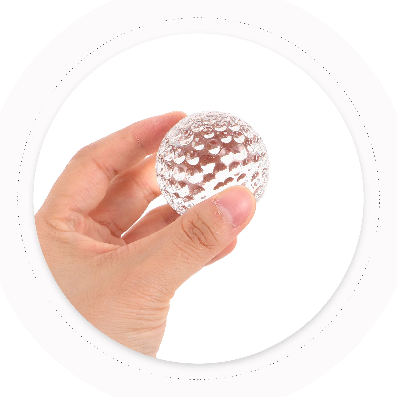 

Golf Commemorative Card Crystals Sphere Stand Stone Holders Stands for Display Clear Ball Desktop Home Decorative Pedestal