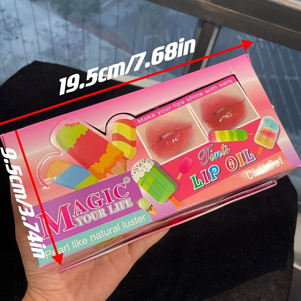 24 stücke Nette Katze Pailletten Lip Öl Liebe Form Farbwechsel Lip Gloss Mädchen Kawaii Natürliche Feuchtigkeitsspendende Lippen Make-Up Party geschenke