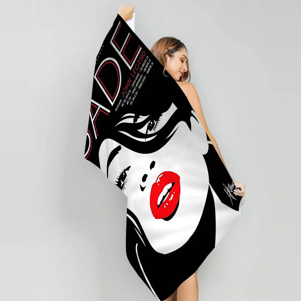 Popular Singer S-sade Microfiber Blanket Quick Drying Beach Towels Oversized Printing Super Absorbent Pool Towel Blanket