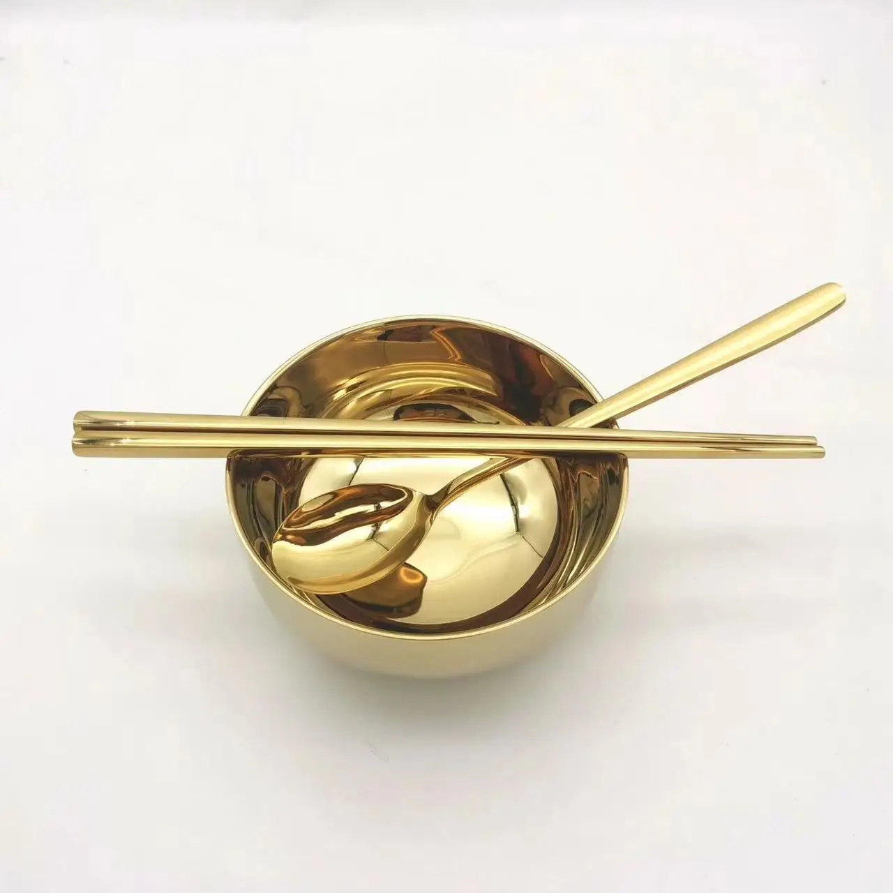 304 Stainless Steel Bowl Kids Gold Silver Food Container Korean Soap Rice Noodle Ramen Bowl Eating Tools Home Kitchen Tableware