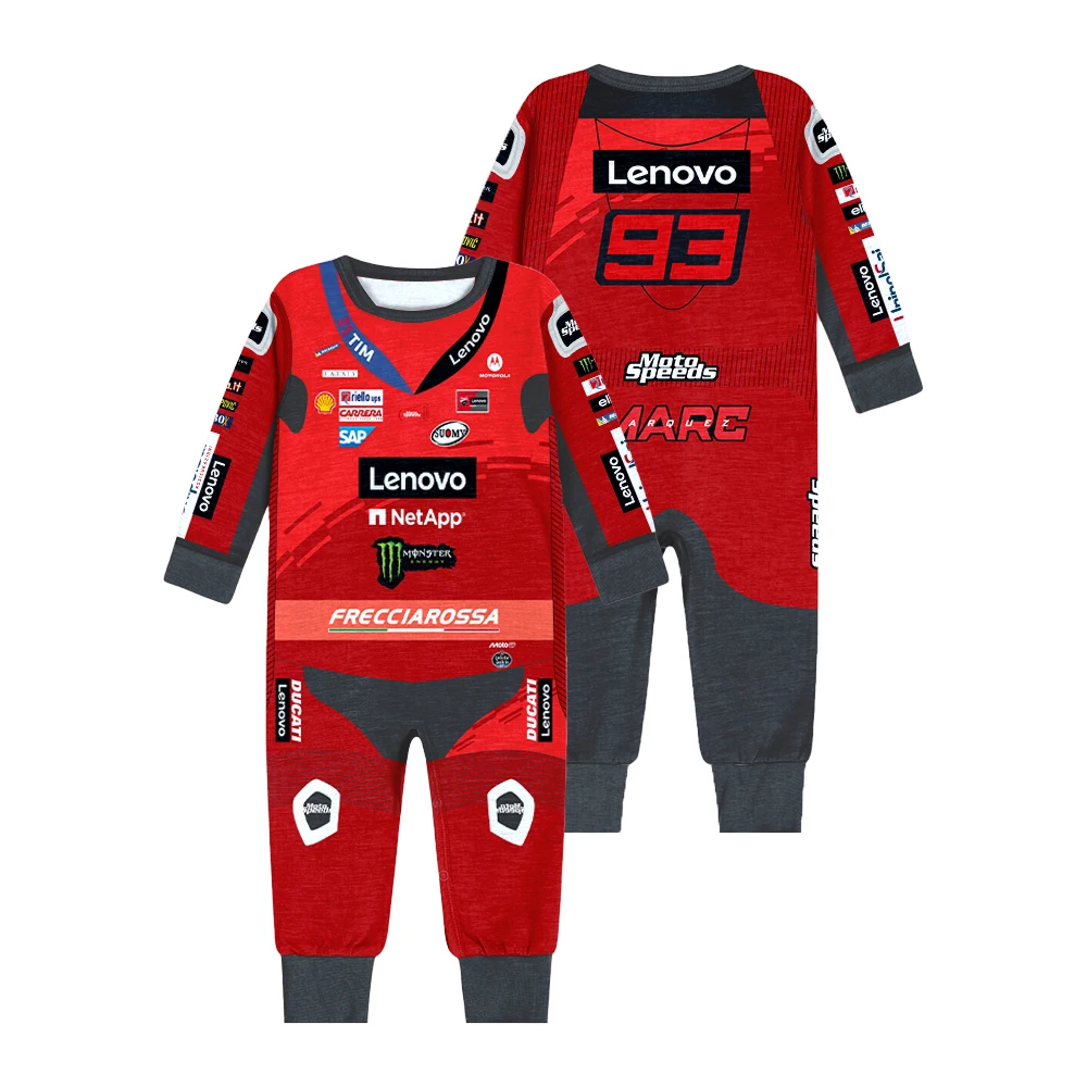 

Новинка 2023 года, MOTO GP, быстросохнущая дышащая одежда для велоспорта на открытом воздухе, детский комбинезон из чистого хлопка, одежда на гусеничном ходу