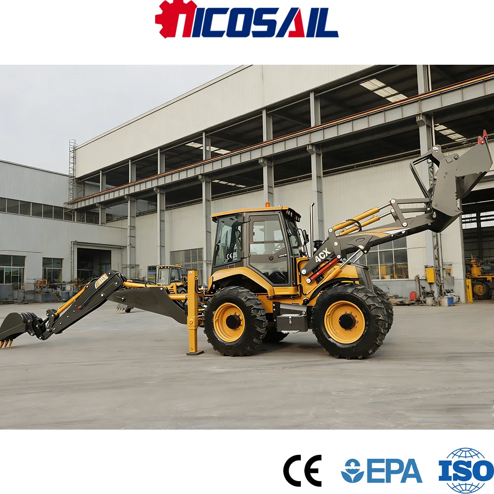 

Custom Backhoe Loader for Farm Construction and Trenching Work CE Euro 5 Hydraulic Loader Digger Machine
