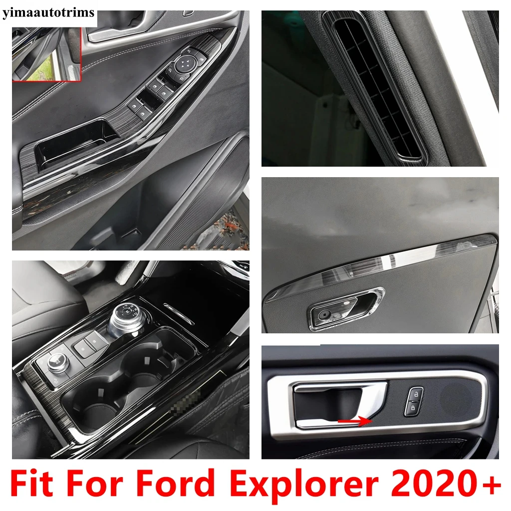 

Для Ford Explorer 2020 2021 2022, оконный подъемник, динамик, панель передач, ручка, чаша, декоративная рамка, накладка, аксессуары из нержавеющей стали