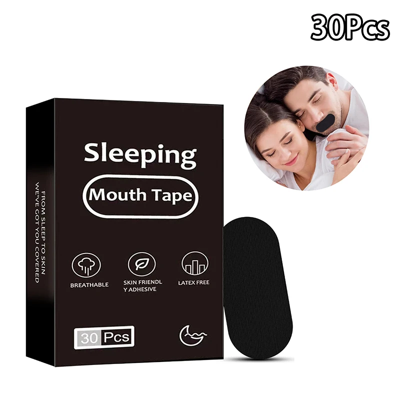 30Pcs Anti Snoring Sleep Mouth Tape Best Breathing Nasal Strips Medical Grade Improved Sleeping Snoring Relief