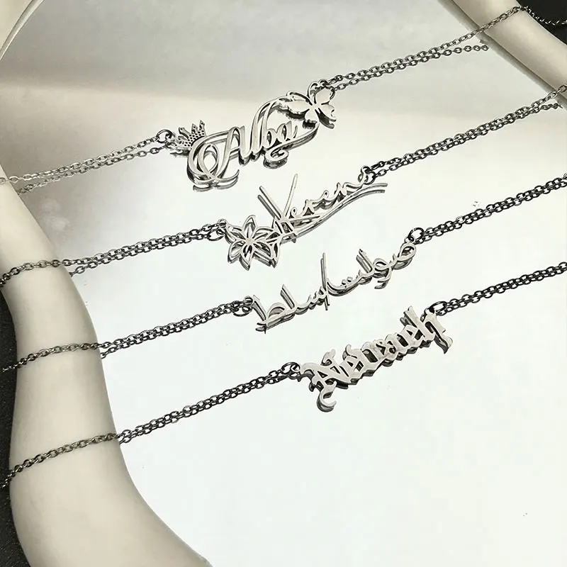 

Custom Name Necklaces For Women Personalized Choker Stainless Steel Fashion Gift for Woman Customized Wedding Couple Jewelry