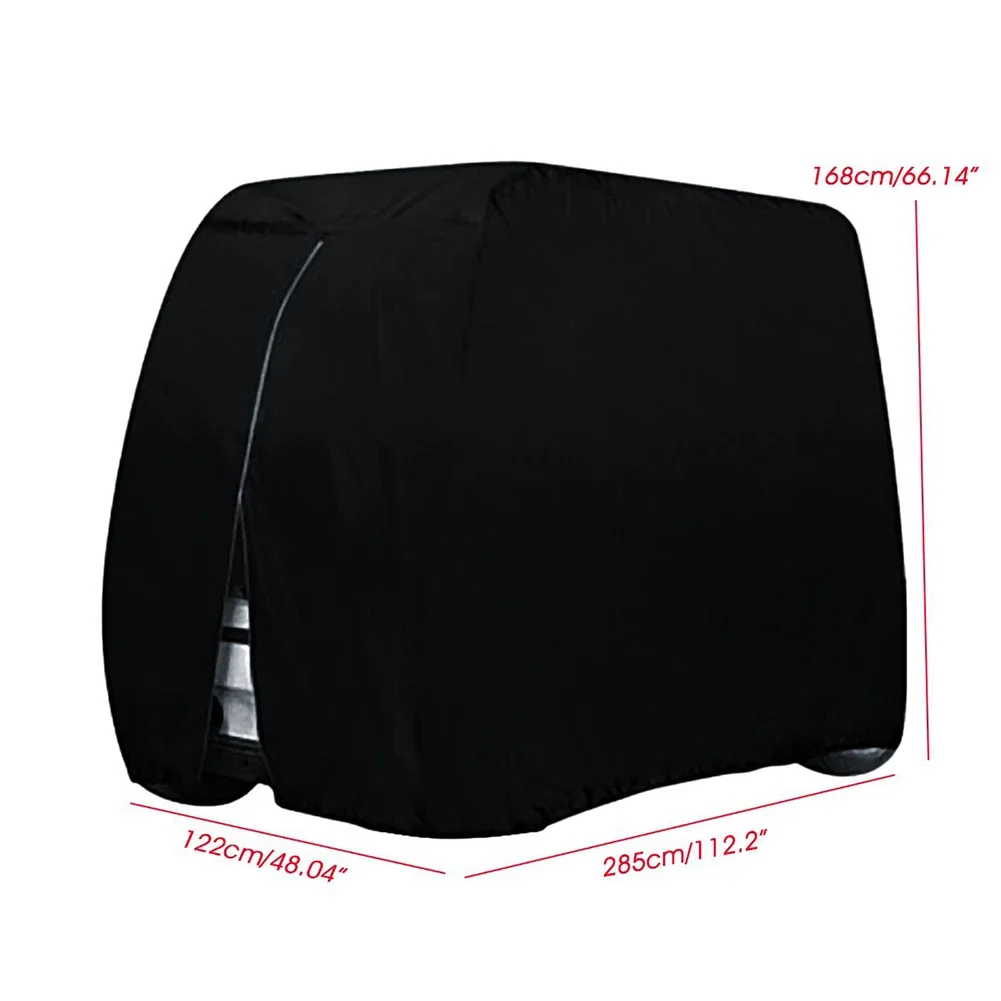 

Oxford Cloth Cover Golf Cart Cover Double Seams Elastic Hem Design Protective Cover Against Elements Golf Cart Dustproof Cover