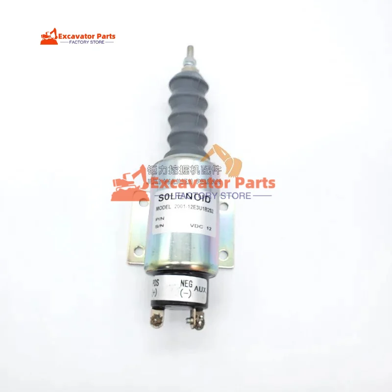 For Woodward 12V Oil cut-off solenoid valve diesel Engine flame extinguisher switch motor 2001-12E3U1B2S2 Excavator Parts