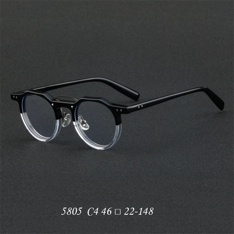 98022 Brand Design Plate Thick Border Vintage Glasses Frame For Man Anti Blue Ray Photochromic Sunglasses Optical Eyewear Frames