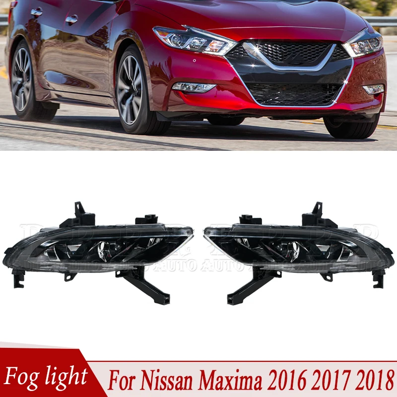 

Передний бампер, противотуманные фары в сборе для Nissan Maxima 2016 2017 2018, дневные ходовые огни, противотуманная фара, низкая лампа NI2592134C NI2593134C