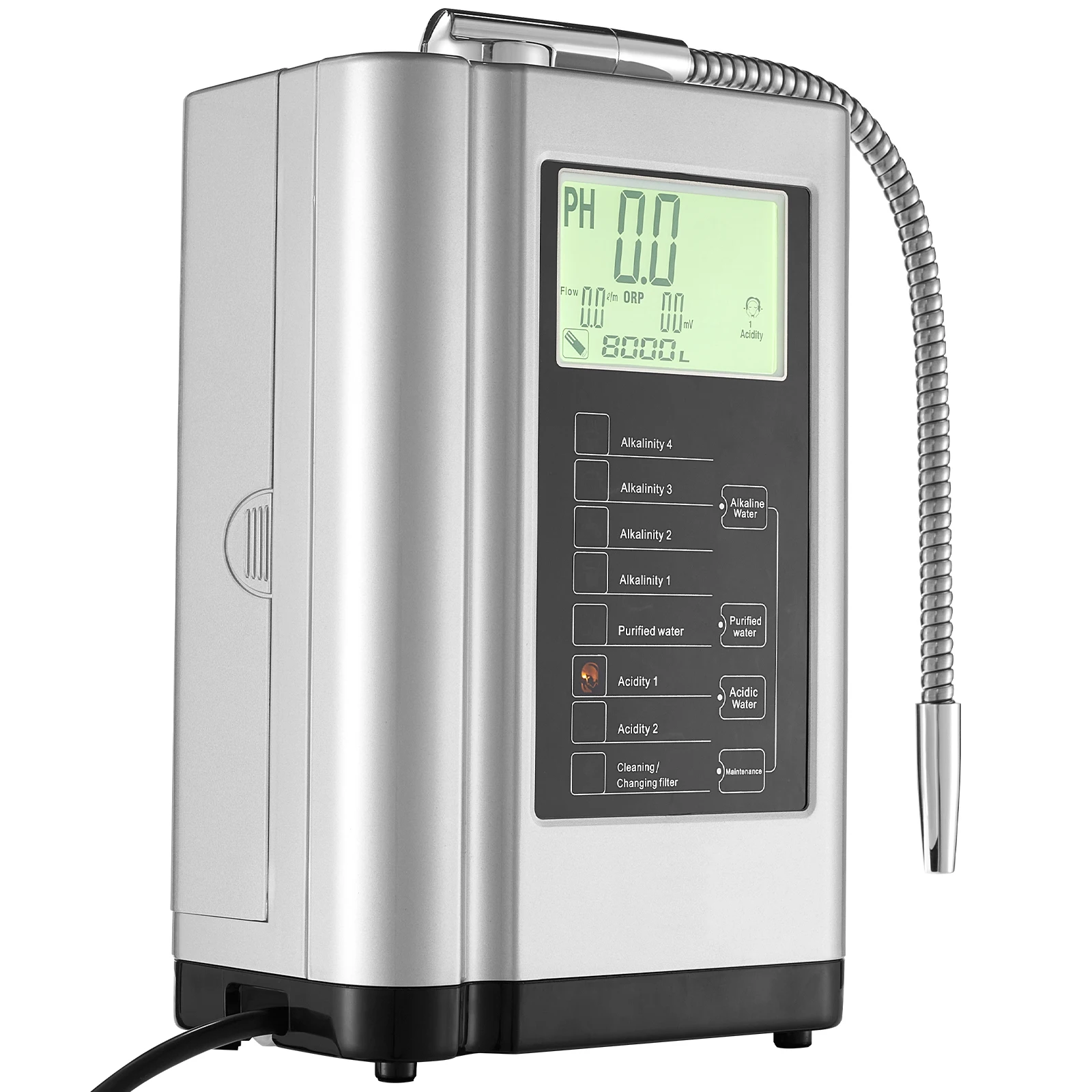 VEVOR Alkaline Water Ionizer Machine, pH 3.5-10.5 Alkaline Acidic Hydrogen Water Purifier