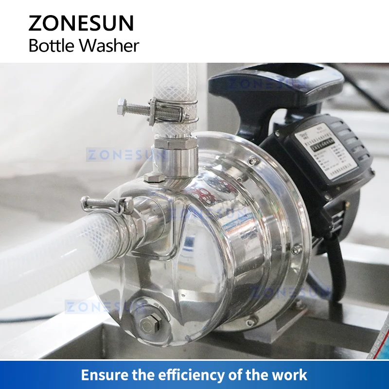 ZONESUN-غسالة الزجاجات شبه الأوتوماتيكية ، آلة التنظيف ، زجاجة بلاستيكية ، جرة زجاجية ، معدات الشطف ، رأس مزدوج ، ZS-WB2S