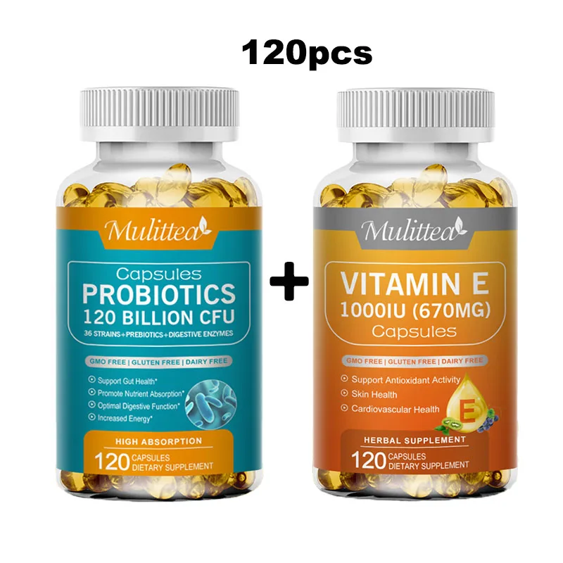 Mulittea Hot sale Probiotics and Vitamin E Capsules Helps Promote Intestinal Flora Digestion and Skin Beauty Health