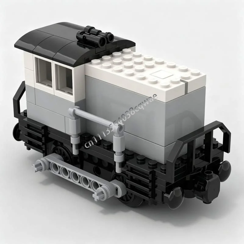 104PCS Small Motorized Engine Train MOC City Railway Model Custom Building Blocks DIY Assembly Educational Toy Gift Collection