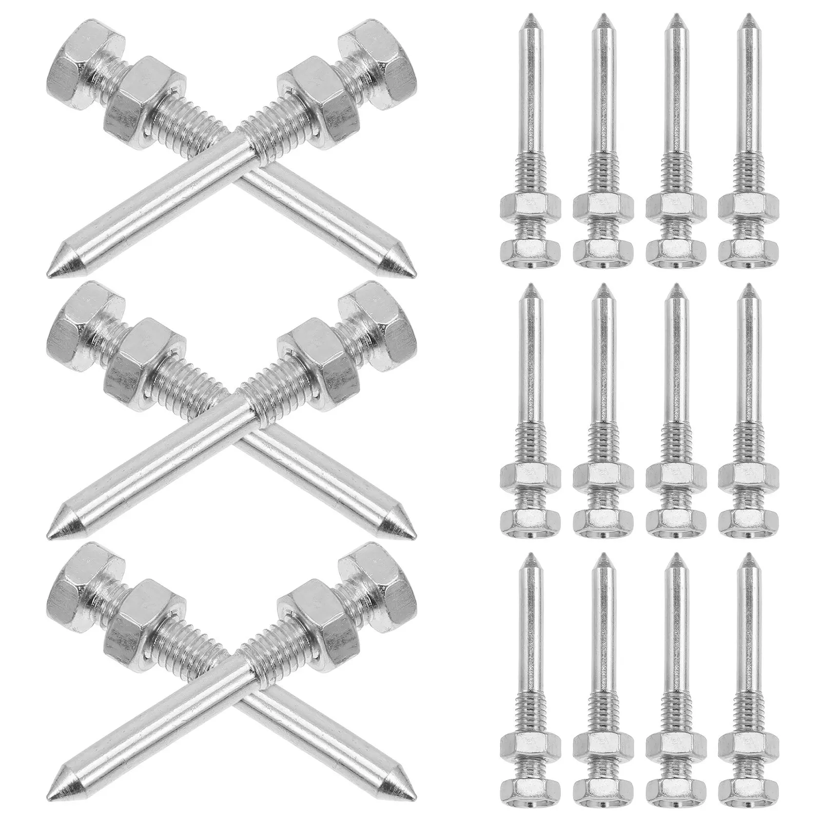 20Pcs Aerator Shoes Spikes Metal Heavy Duty Lawn Stakes Replacement Soil Nails for Garden Lawn Care Aerator Shoes Pegs