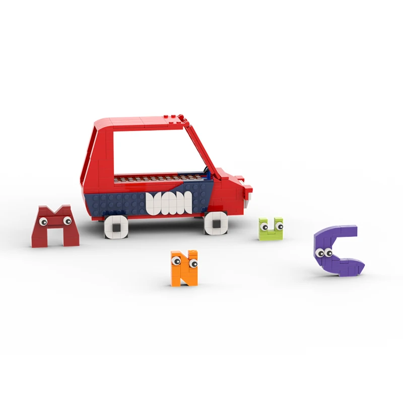 MOC Alphabeted Van Car Figures importer décennie ks Analyste, Camb Taxi Letters, Lore Vehicle, Bricks Toys, Kids Gifts