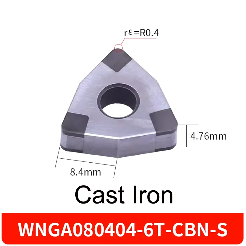 GULING 10PCS CNC Turning Inserts CBN Cubic Boron Nitride Cutter Grains TNGA WNGA CNGA Hardened Steel High Hard Steel Tools