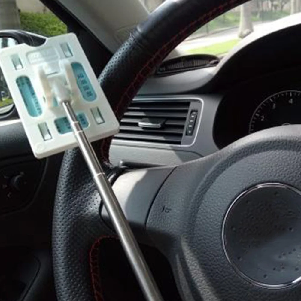 قطعتان من حامل بطاقات ركن السيارة - حامل تمرير مريح بتصميم مريح لسهولة استخدام قضيب ركن السيارة القابل للسحب في جميع السيارات